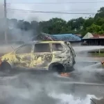 Mobil Terbakar di Tenggarong, Damkar Kukar Duga Api Berasal dari Mesin