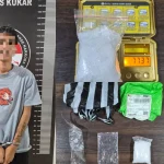 Simpan 77,37 Gram Sabu di Tribun Lapangan, Pria di Kota Bangun Ditangkap Satresnarkoba Polres Kukar